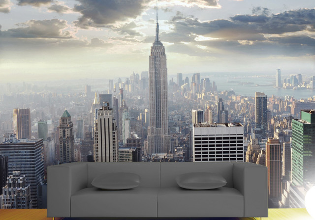 Couch city skyline mural empire free wallpaper - medium preview image
