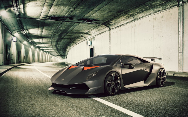 Car tunnel light street matte free wallpaper - medium preview image
