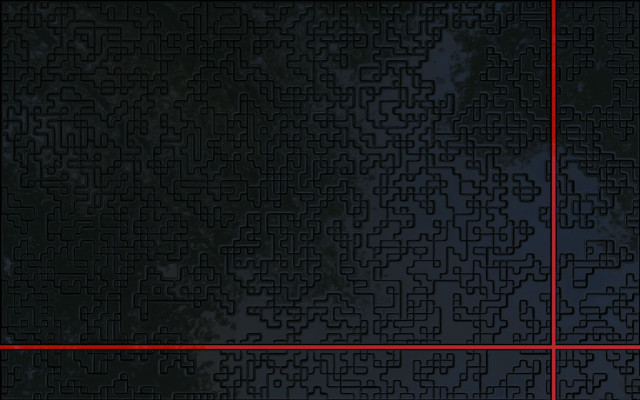 Red line rectangle fractal girl free wallpaper - medium preview image