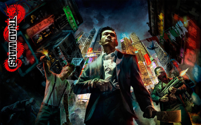 Man suit zombies cyberpunk city free wallpaper - medium preview image