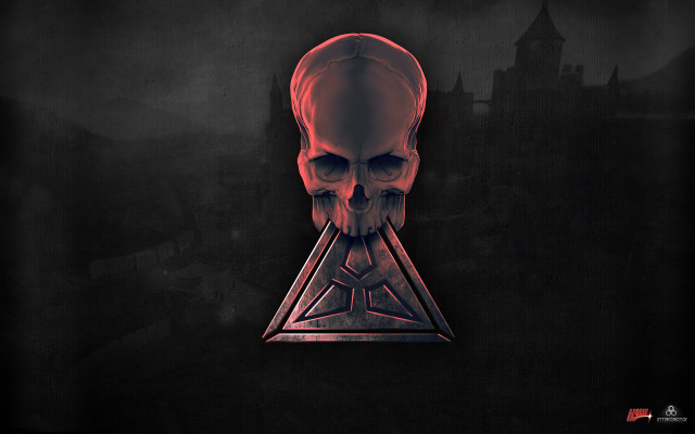 Skull triangle dark castle background free wallpaper - medium preview image