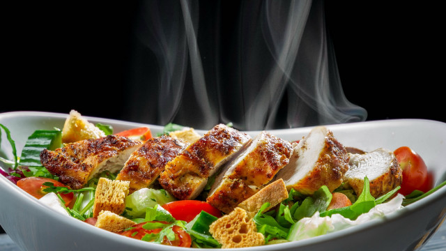Smoked bowl fork food table free wallpaper - medium preview image