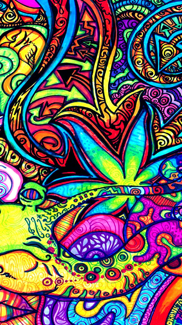 Colorful painting vibrant shapes artwork free wallpaper - medium preview image