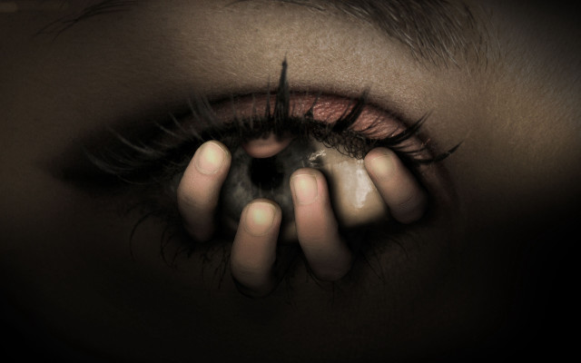 Surreal eye long lashes black free wallpaper - medium preview image