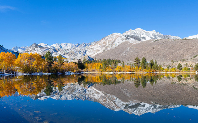 Mountain lake trees sky clouds #2 free wallpaper - medium preview image
