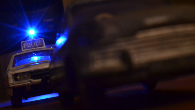 Police car glowing shallow depth free wallpaper - medium preview image