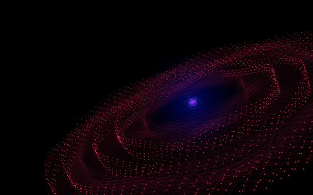 Blue red astronaut aurora galaxy free wallpaper - medium preview image