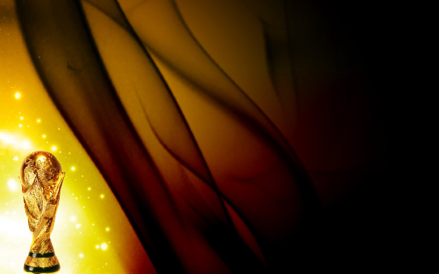Gold trophy red ribbon abstract free wallpaper - medium preview image