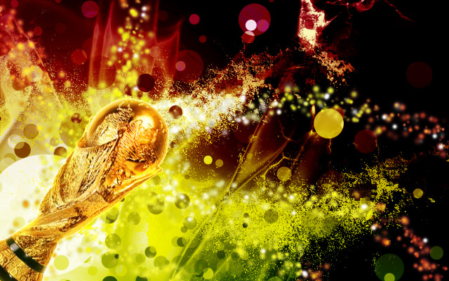 Golden trophy red yellow background free wallpaper - medium preview image