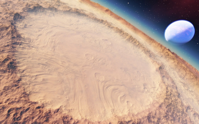 Large desert brown object aurora free wallpaper - medium preview image