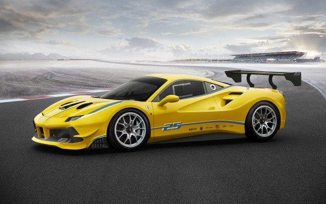 Yellow sports car race track #8 free wallpaper - medium preview image