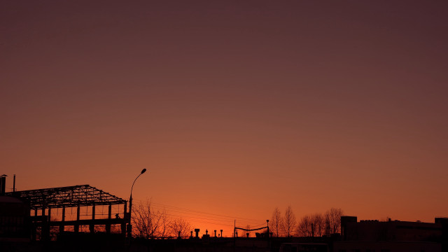 Building sunset streetlight constructivism cityscape free wallpaper - medium preview image