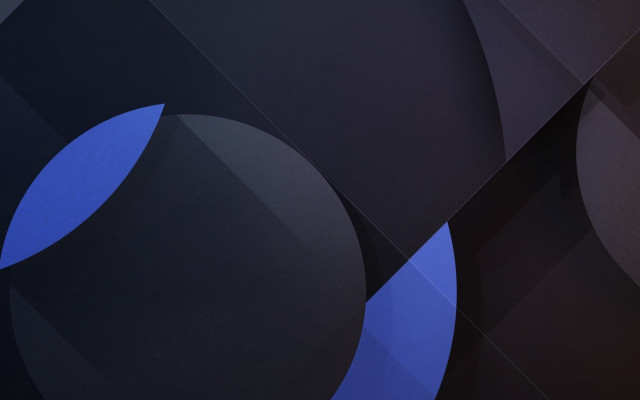 Black blue abstract circles shapes free wallpaper - medium preview image