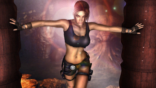 Woman bikini gloves cave aleksi free wallpaper - medium preview image