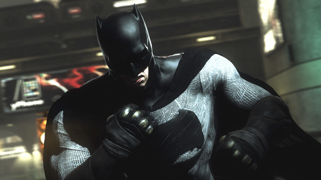 Batman man building cityscape night free wallpaper - medium preview image