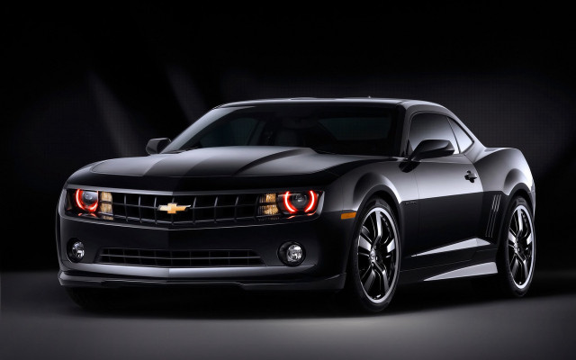 Black camaro digital rendering spotlight free wallpaper - medium preview image