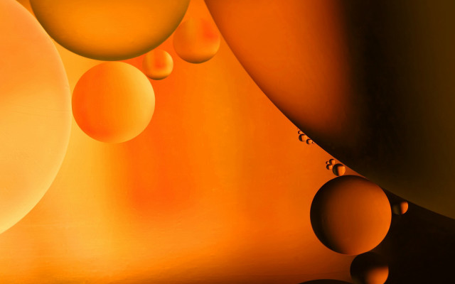 Orange abstract balls room yellow free wallpaper - medium preview image