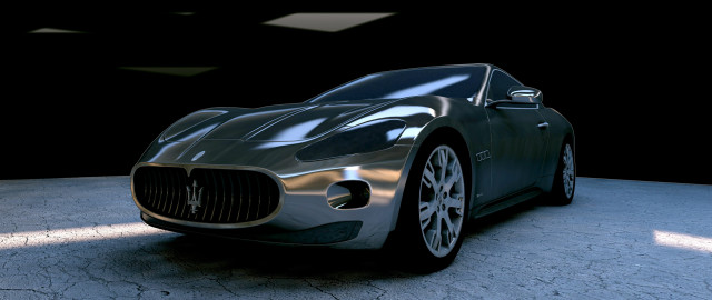 Futuristic car dark room light free wallpaper - medium preview image