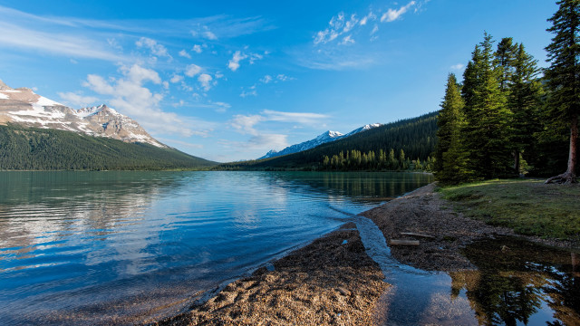 Lake mountains trees sky reflection #5 free wallpaper - medium preview image