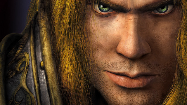 Closeup man longhair greeneyes sword free wallpaper - medium preview image