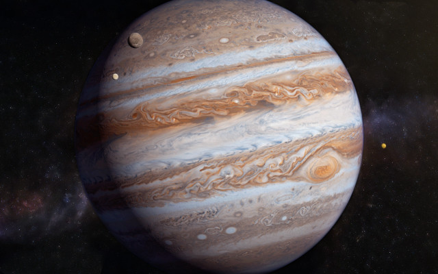 Space astronaut aurora moon stars free wallpaper - medium preview image