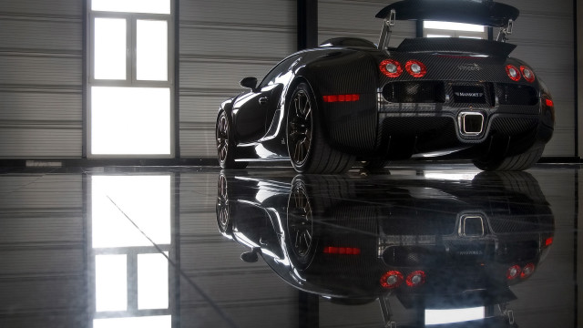 Black sports car garage hood free wallpaper - medium preview image