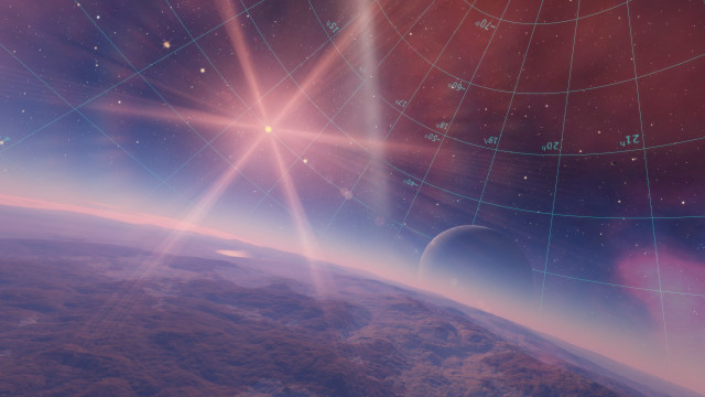 Space planet star trail bright free wallpaper - medium preview image