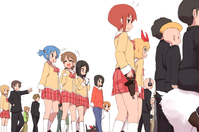 Group people school uniforms holding free wallpaper - medium preview image