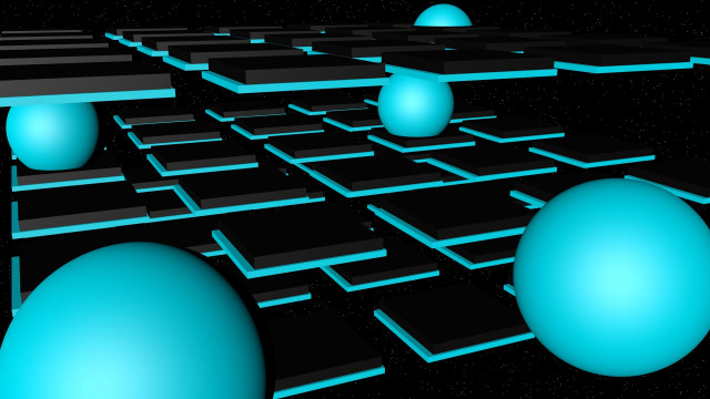 Futuristic keyboard blue black astronaut free wallpaper - medium preview image