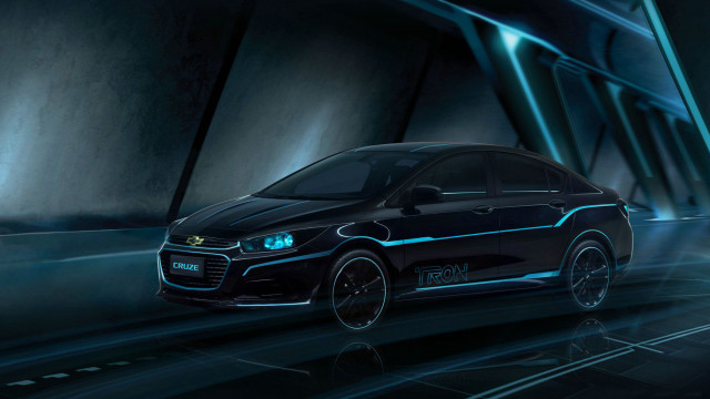 Black car tunnel holography blue free wallpaper - medium preview image