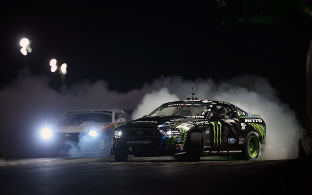 Car monster truck night smoke free wallpaper - medium preview image