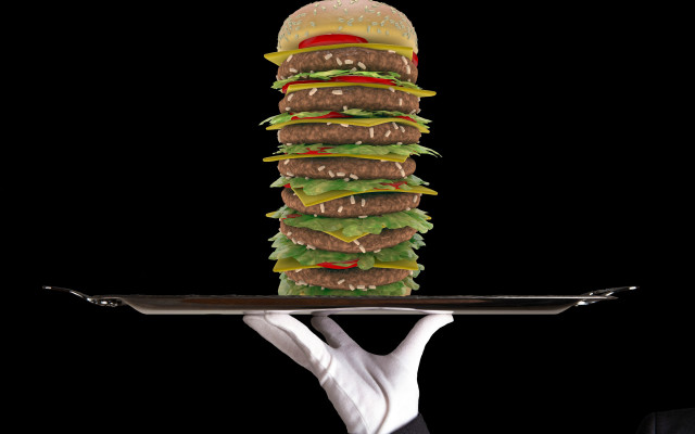 Hand tray hamburger giant food free wallpaper - medium preview image