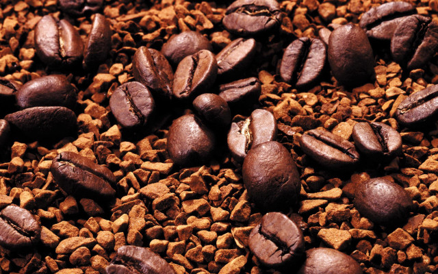 Coffee beans spoon autumn fire free wallpaper - medium preview image