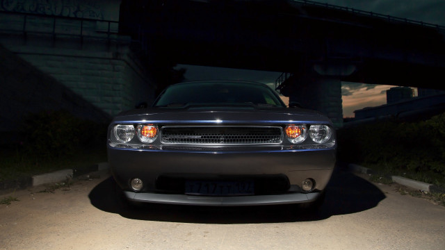 Car bridge night headlights open free wallpaper - medium preview image