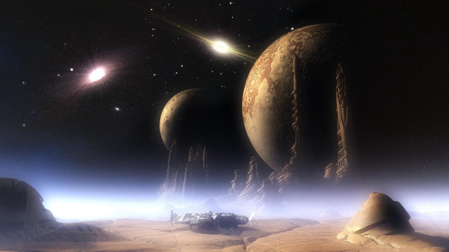 Planets star rocket astronaut moon free wallpaper - medium preview image