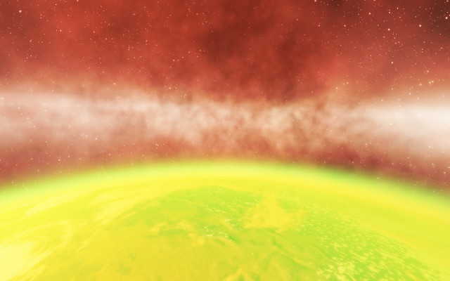 Yellow red planet clouds night free wallpaper - medium preview image