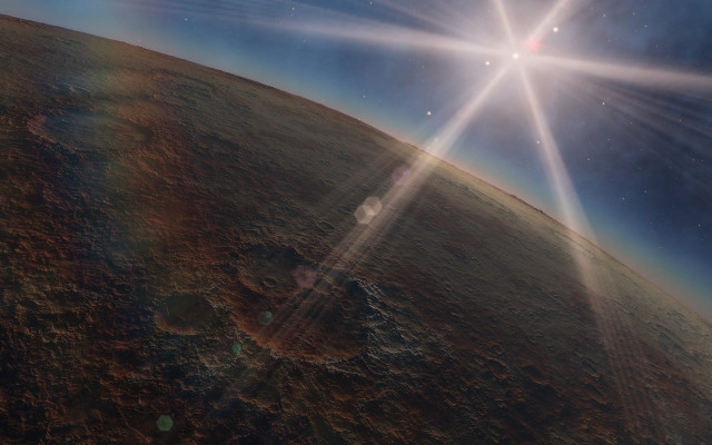 Sun bright planet star burst free wallpaper - medium preview image