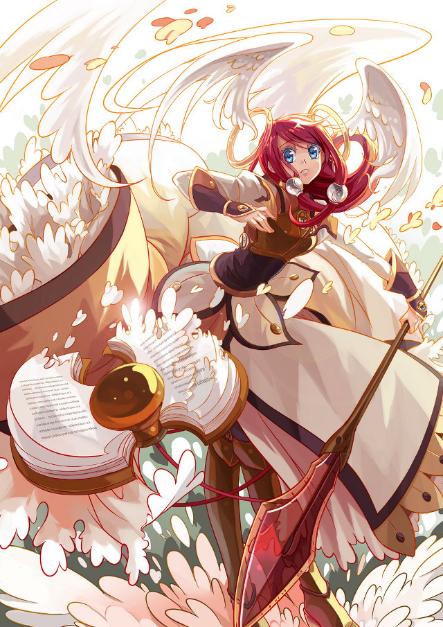 Woman red hair white dress #8 free wallpaper - medium preview image