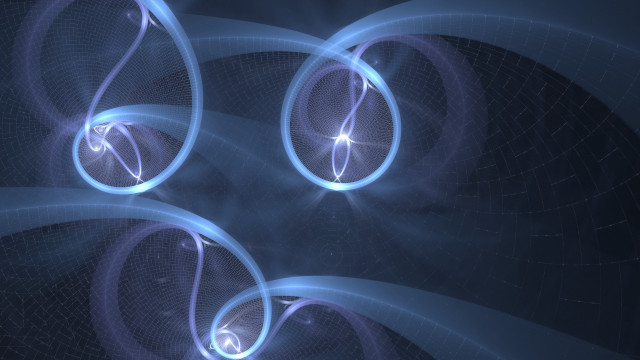 Blue abstract spiral lightning generative free wallpaper - medium preview image
