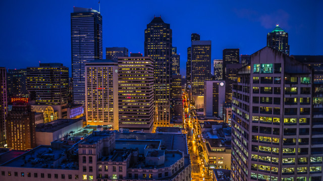 City skyline night lights architecture #4 free wallpaper - medium preview image