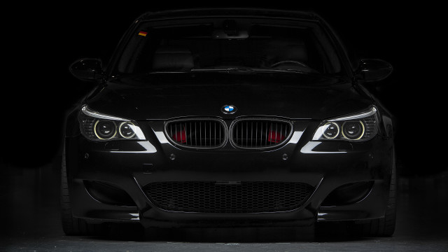 Black car dark parked hood free wallpaper - medium preview image