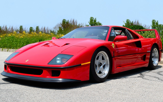 Red sports car parking lot #38 free wallpaper - medium preview image