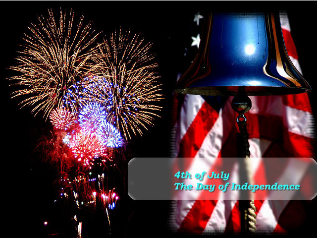 Patriotic flag bell fireworks 4thjuly free wallpaper - medium preview image