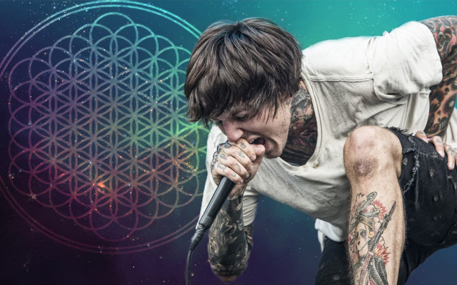 Tattooed man microphone night sky free wallpaper - medium preview image