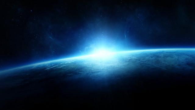Earth space star light aurora free wallpaper - medium preview image