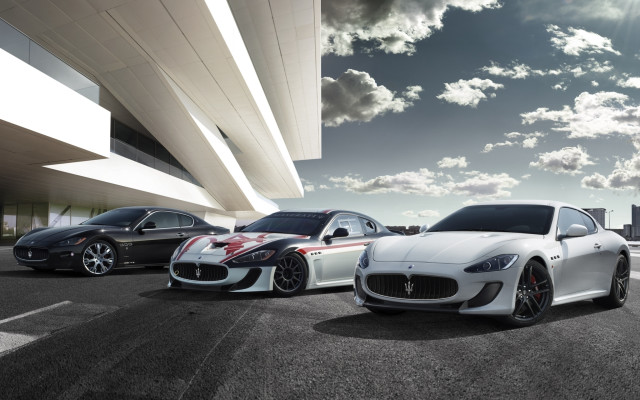 Three cars parking lot bridge free wallpaper - medium preview image