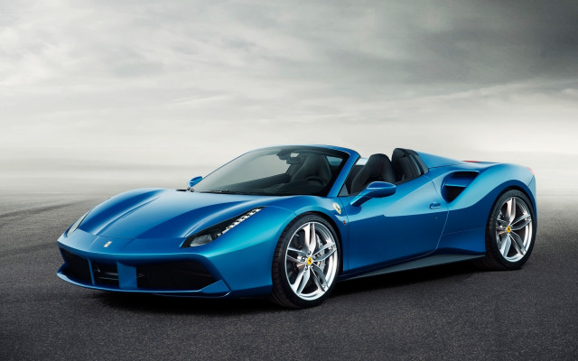 Blue sports car road cloudy free wallpaper - medium preview image