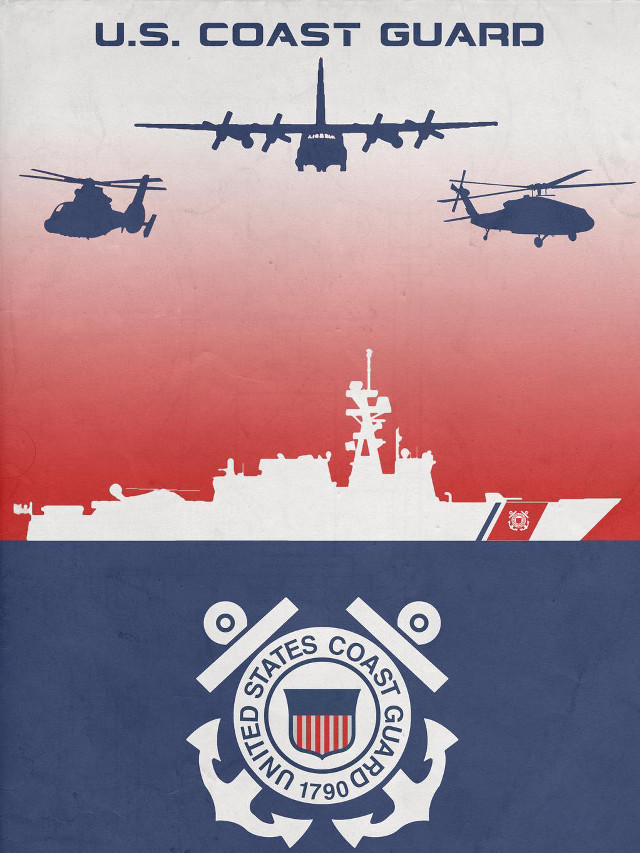 Coast guard helicopter emblem poster free wallpaper - medium preview image