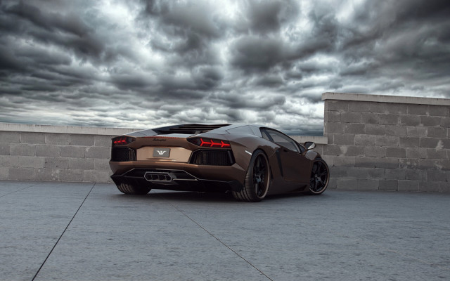 Brown sports car brick wall free wallpaper - medium preview image