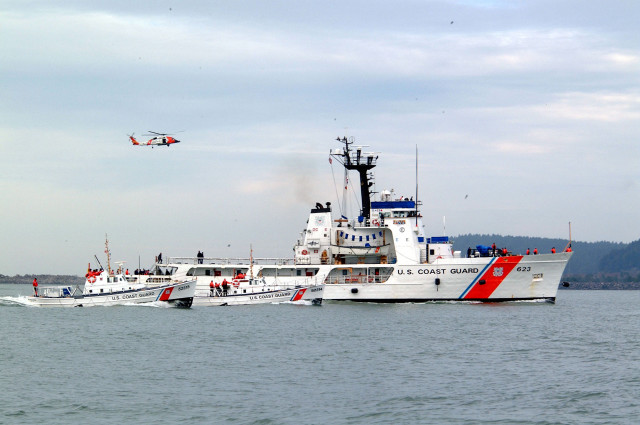 Large boat helicopter ocean promotion free wallpaper - medium preview image